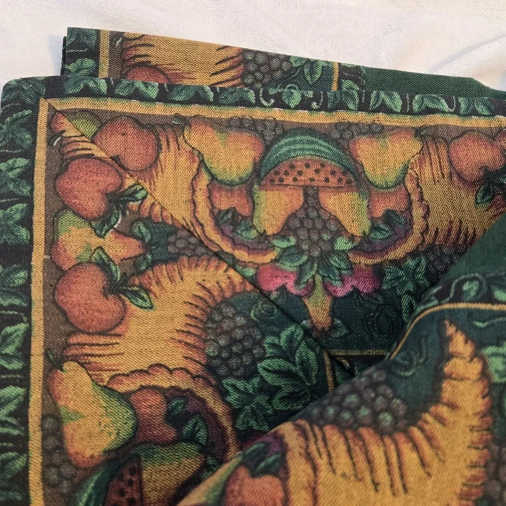 Gallery Four Rectangle Tablecloth Cornucopia Green 52